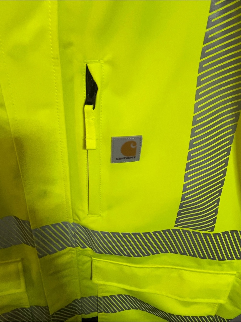 Carhartt Waterproof Loose Fit Hi Viz Winter Hooded Jacket Sz XL - Picture 5 of 13